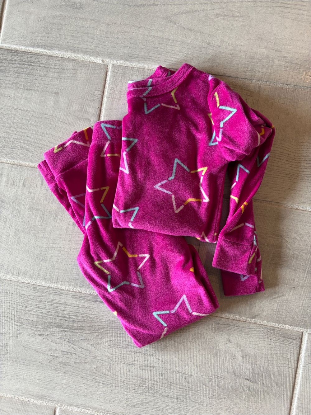 Cat & Jack Fuchsia Star Fleece Pajama Set